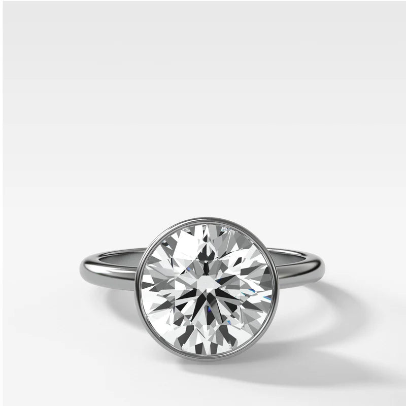 Penumbra Bezel Set Engagement Ring With Round Cut