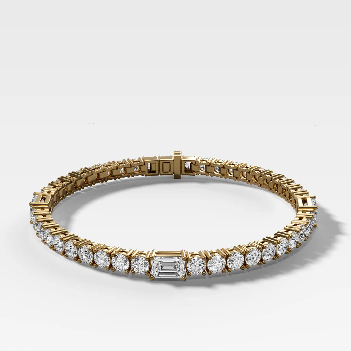 Triplet Emerald Cut Tennis Bracelet