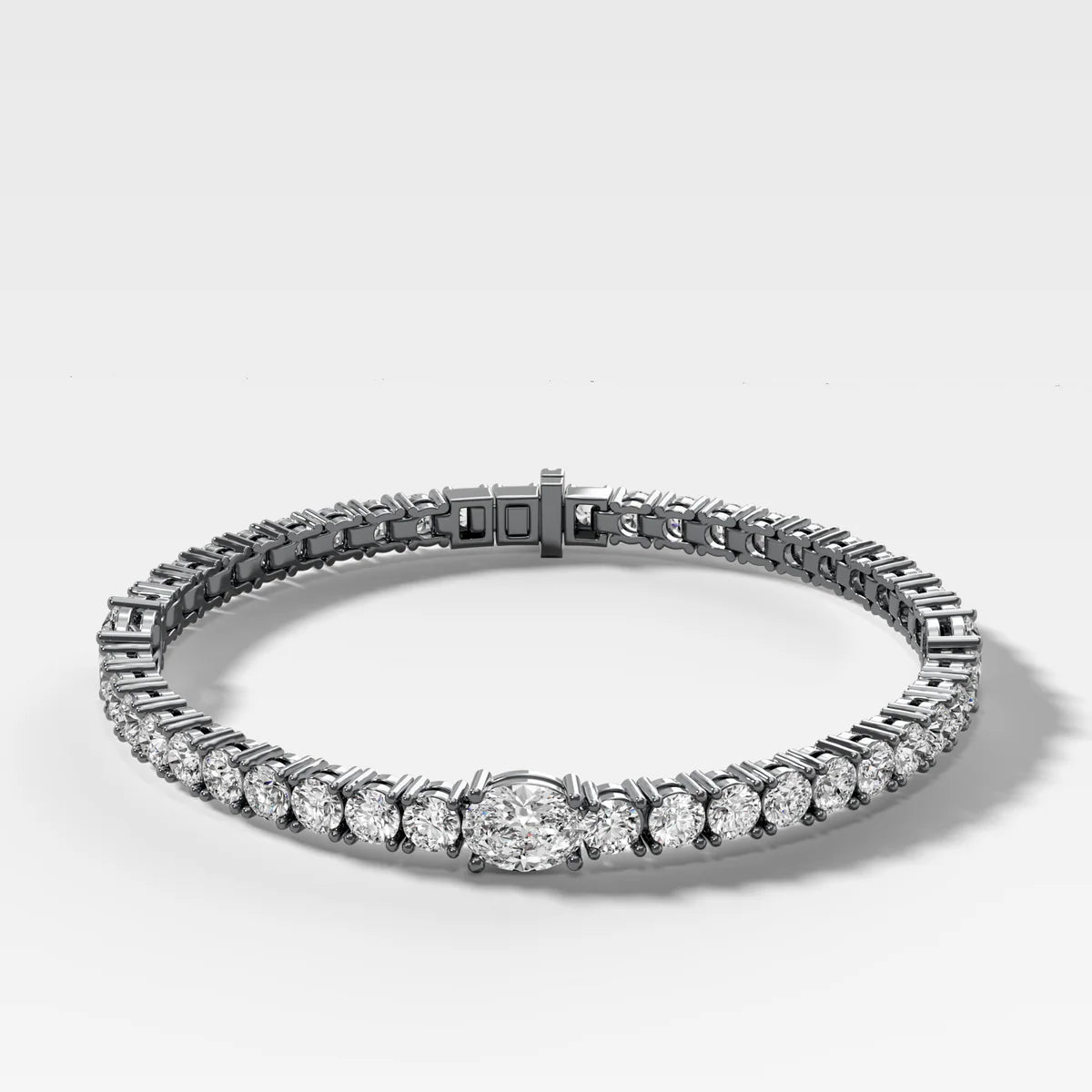 Triplet Oval Cut Tennis Bracelet