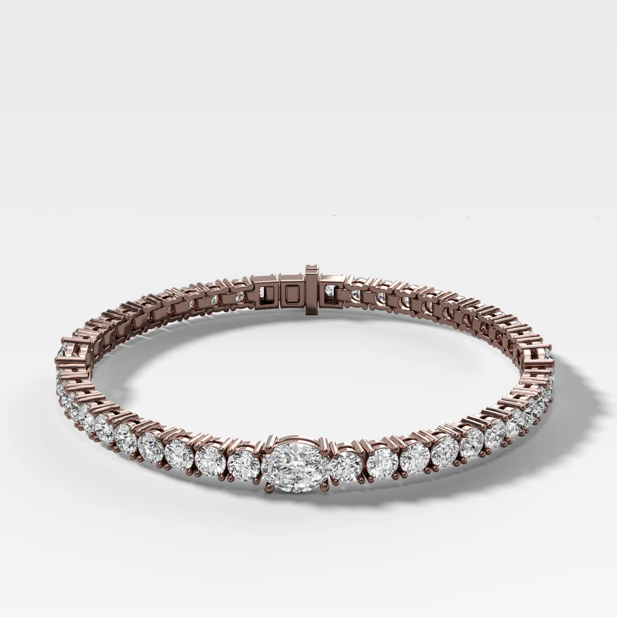 Triplet Oval Cut Tennis Bracelet