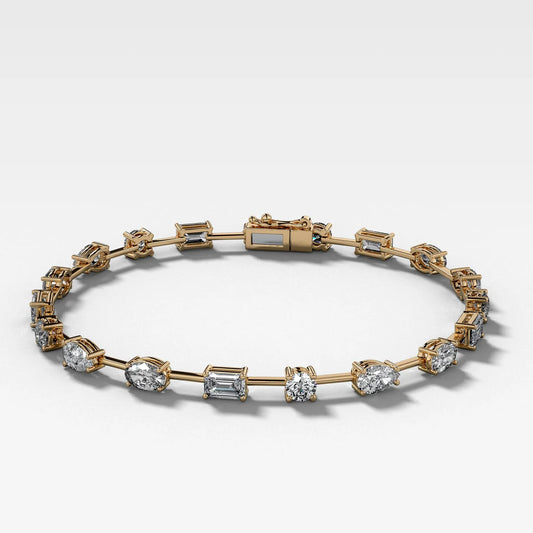 MIxed Cuts Diamond Tennis Bracelet