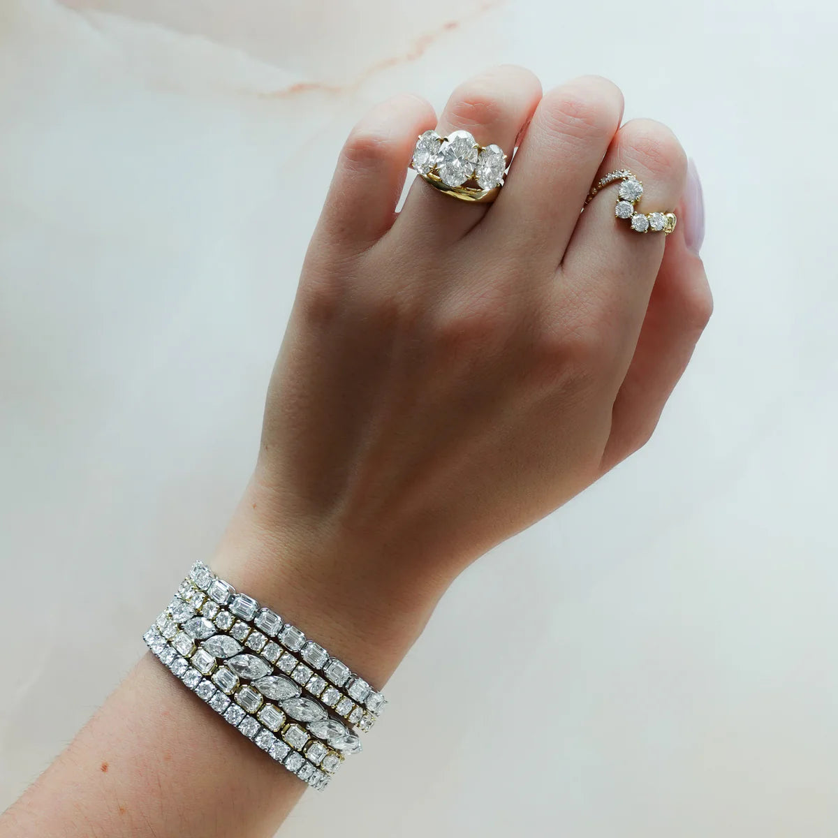 Graduated Marquise Tennis Bracelet