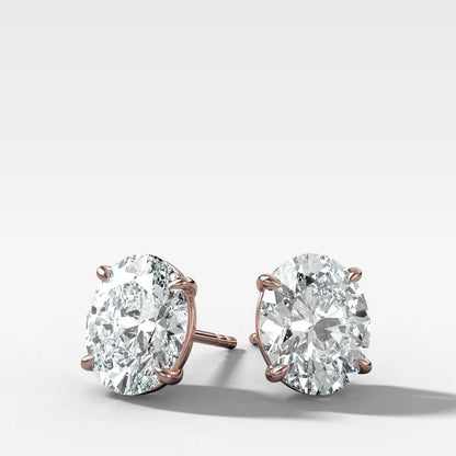 Oval Cut Single Prong Studs