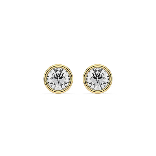 Bezel-Set Round Diamond Stud