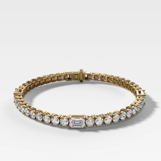 Triplet Emerald Cut Tennis Bracelet