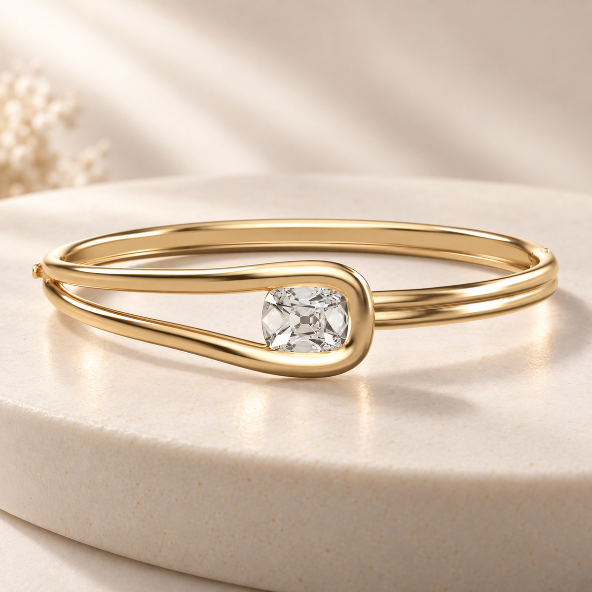 AI product preview — Embrace Old Mine Diamond Bangle, front view