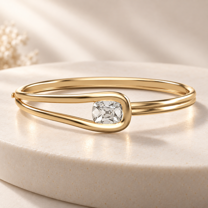 AI product preview — Embrace Old Mine Diamond Bangle, front view